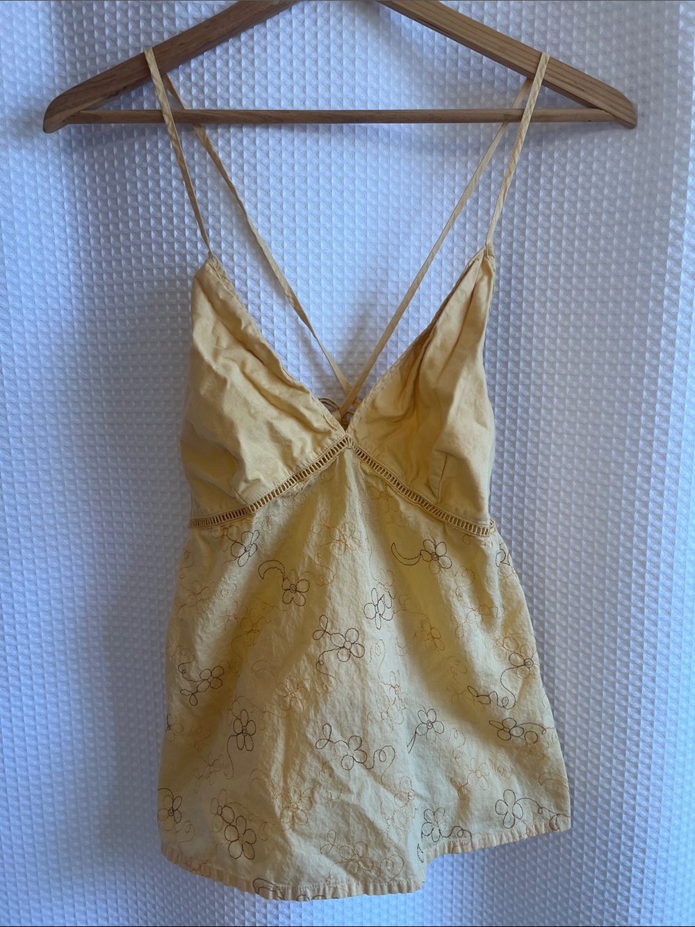 Horny Toad Yellow Floral Spaghetti Cami-626-024